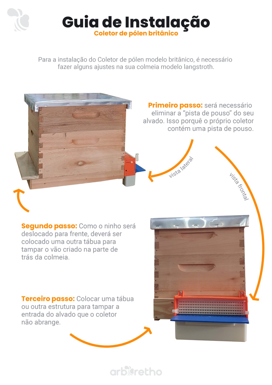 Coletor de Pólen modelo Britânico - Imagem 2