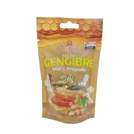 Bala com Gengibre, Mel e Própolis